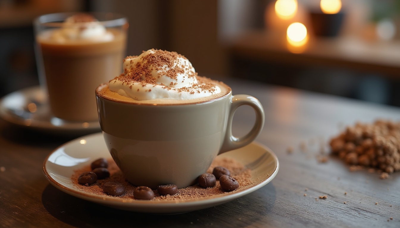 Interior modern și primitor al unei cafenele amenajate cu stil